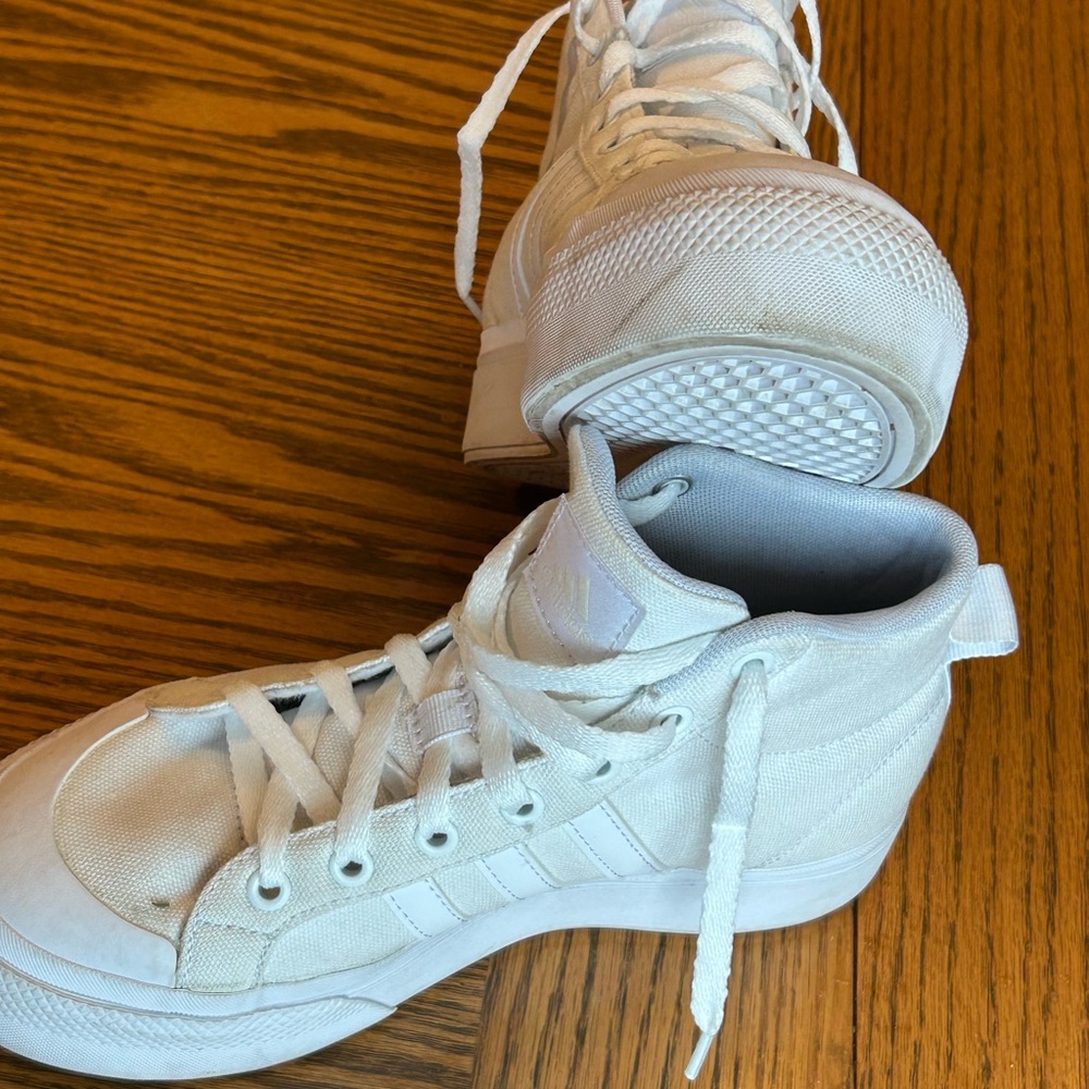 Adidas Bravada 2.0 White Platform Canvas Sneakers Size 6 - Picture 4 of 8